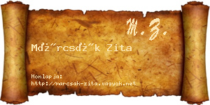 Márcsák Zita névjegykártya